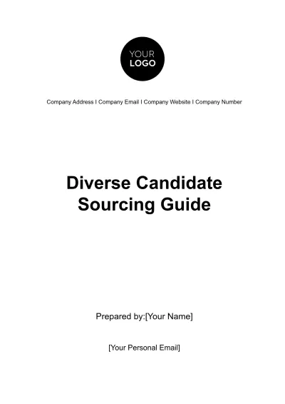 Free Diverse Candidate Sourcing Guide HR Template to Edit Online