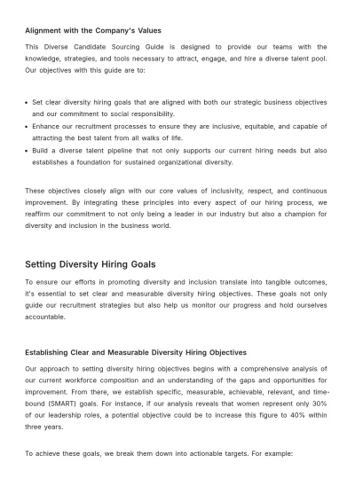 Free Diverse Candidate Sourcing Guide HR Template to Edit Online