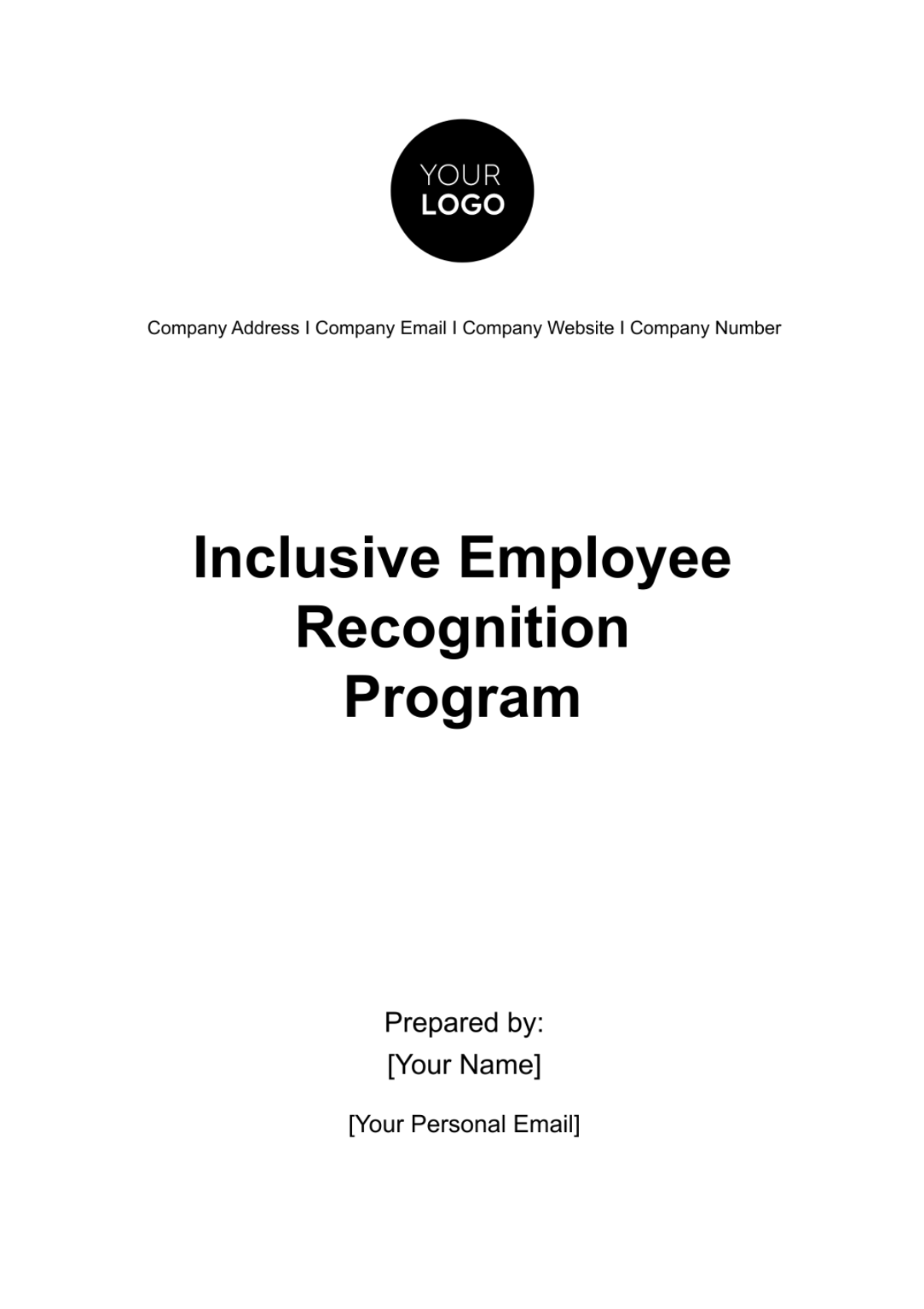Free Inclusive Employee Recognition Program HR Template