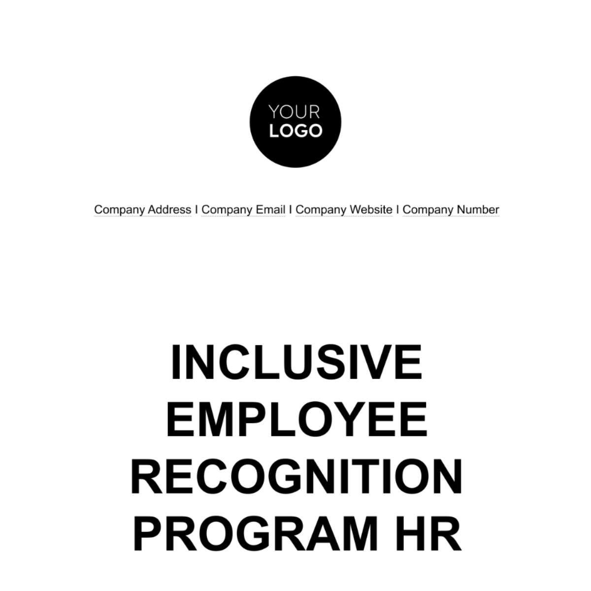 Inclusive Employee Recognition Program HR Template - Edit Online & Download