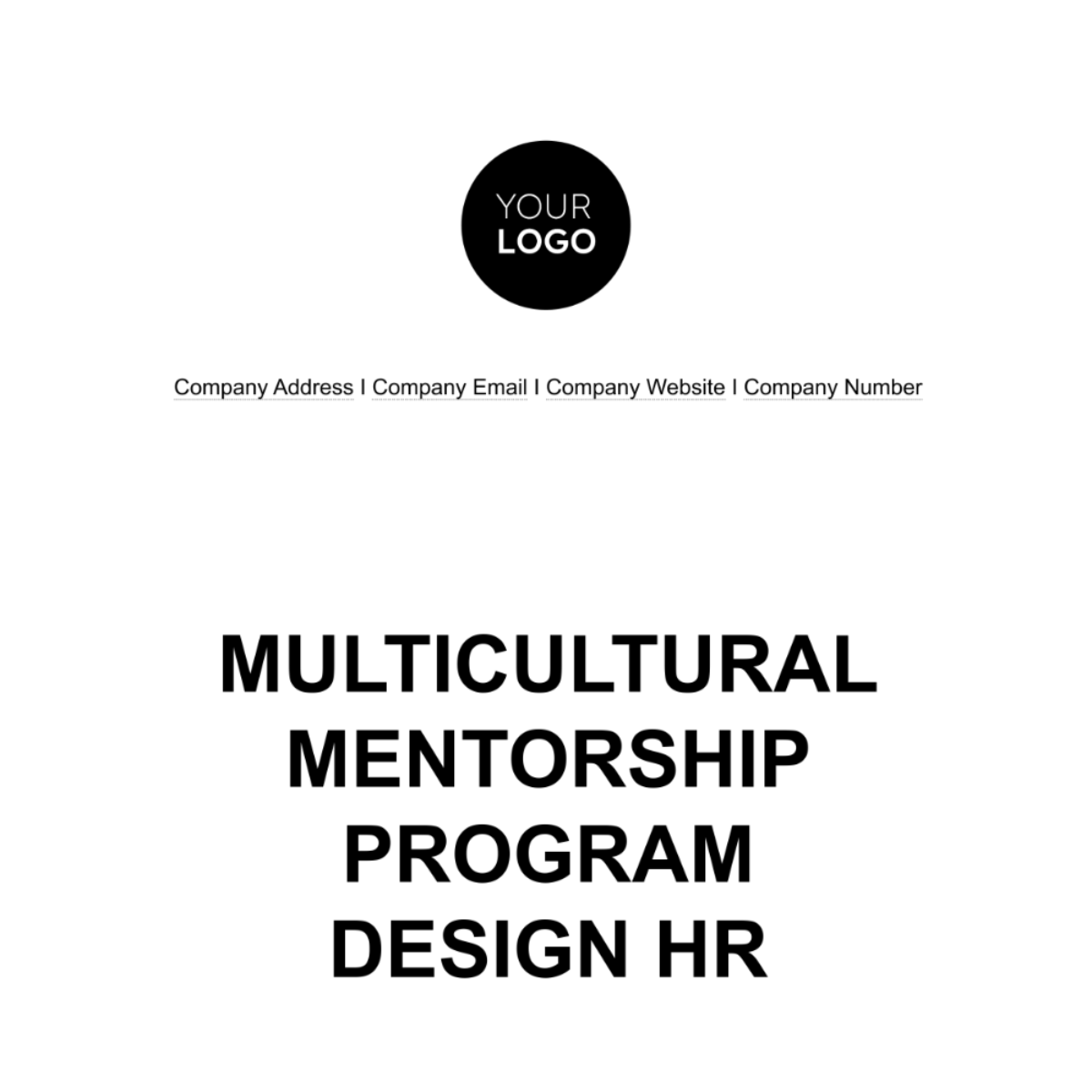 Multicultural Mentorship Program Design HR Template - Edit Online & Download