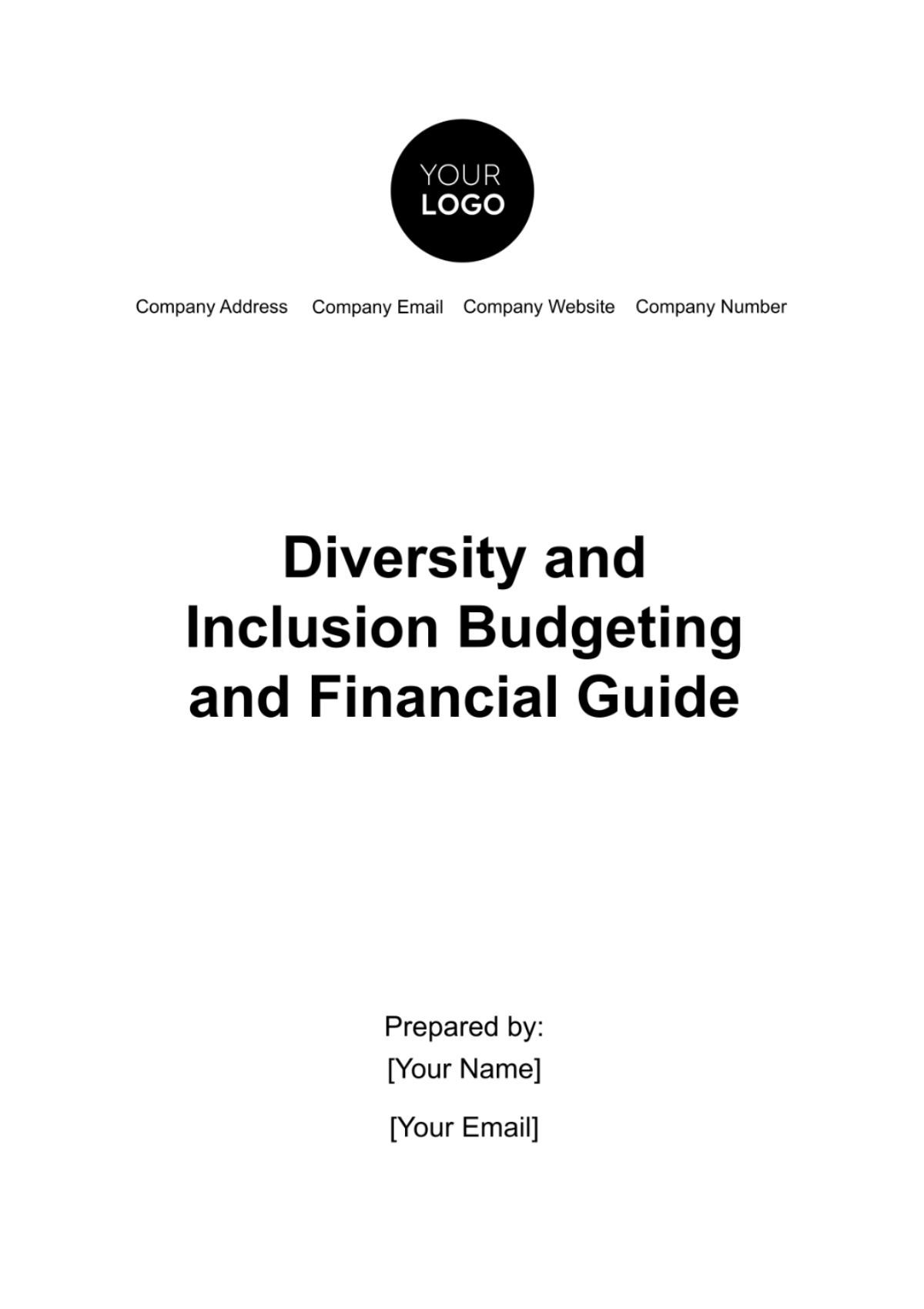 Free Diversity and Inclusion Budgeting and Financial Planning Guide HR Template