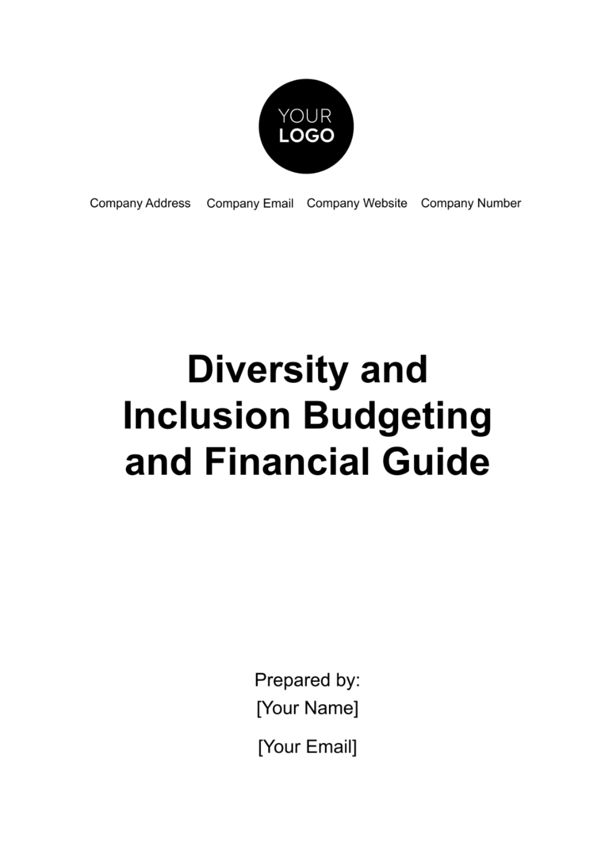 Diversity and Inclusion Budgeting and Financial Planning Guide HR Template - Edit Online & Download