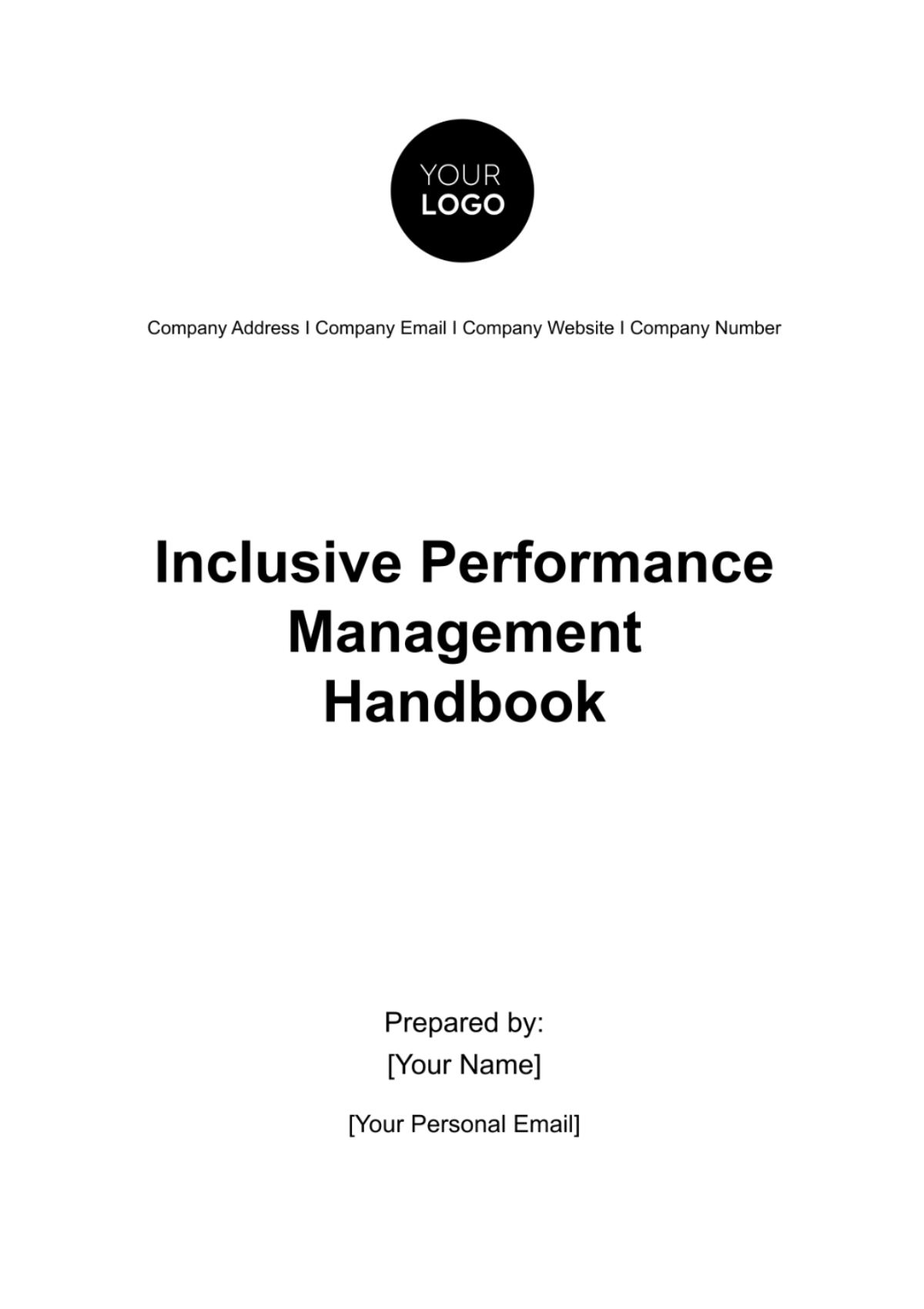 Free Inclusive Performance Management Handbook HR Template