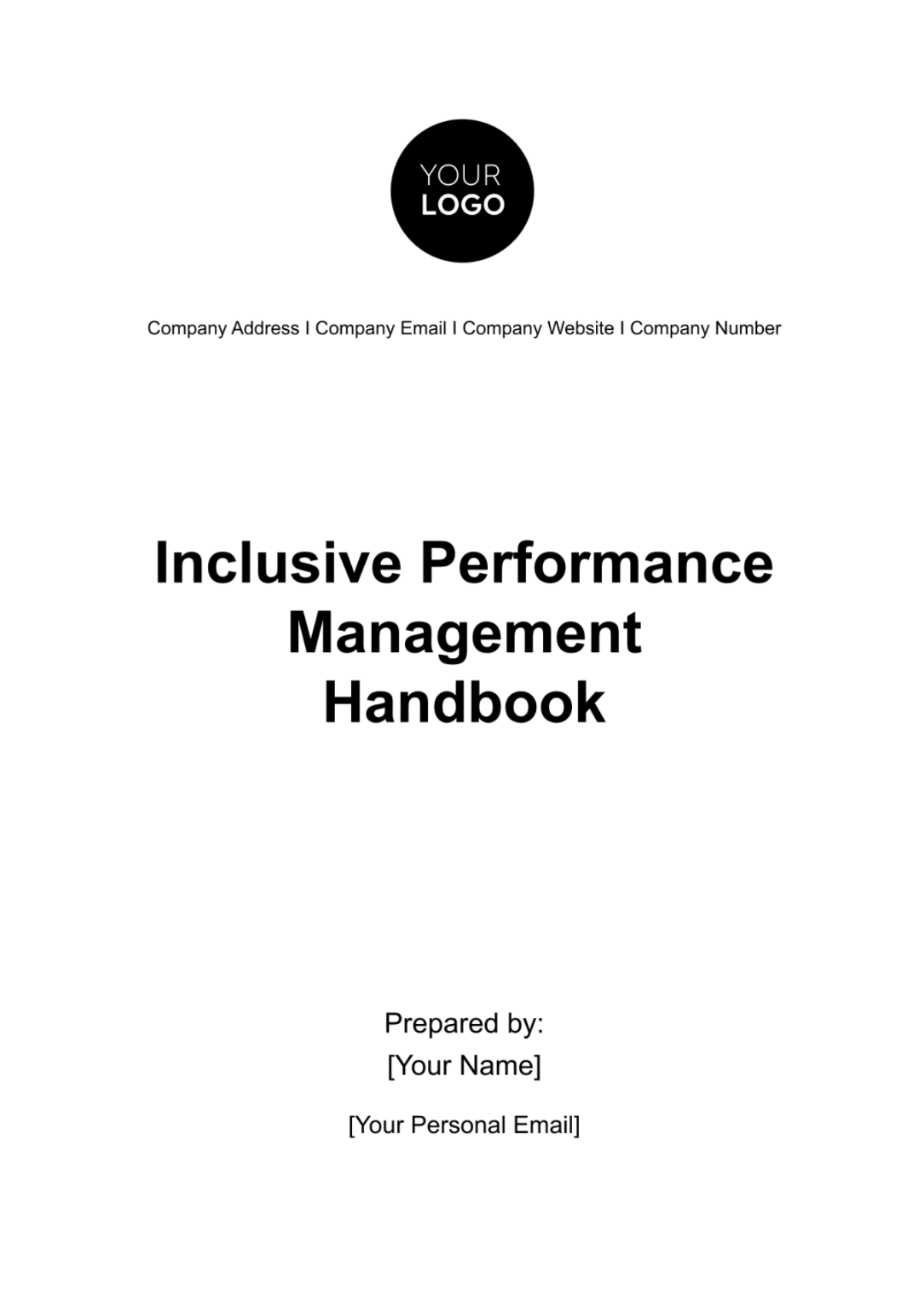 Inclusive Performance Management Handbook HR Template - Edit Online & Download