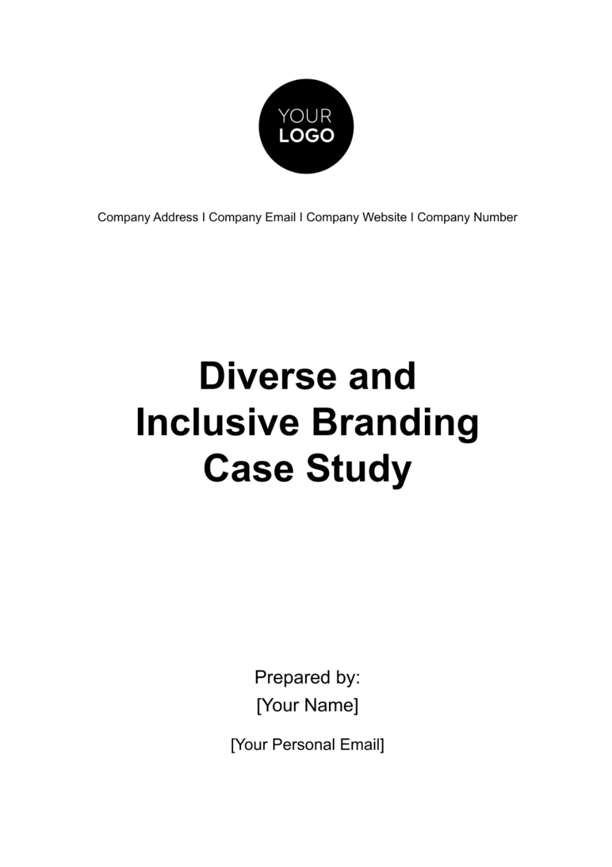 Free Diverse and Inclusive Branding Case Study HR Template