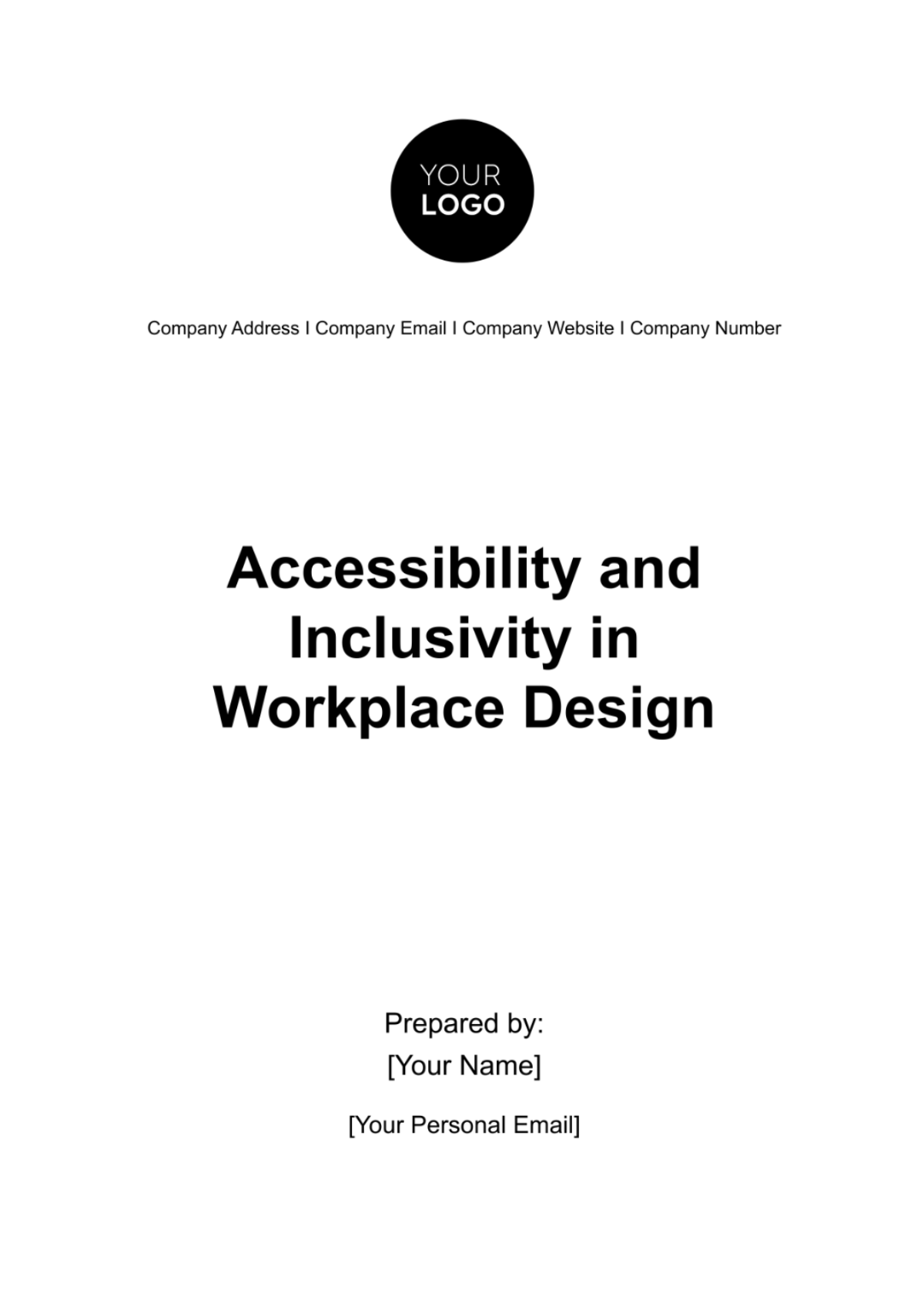 Free Accessibility and Inclusivity in Workplace Design HR Template