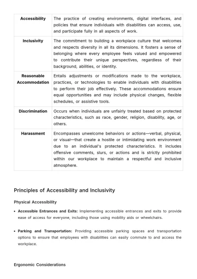 Free Accessibility and Inclusivity in Workplace Design HR Template to Edit Online