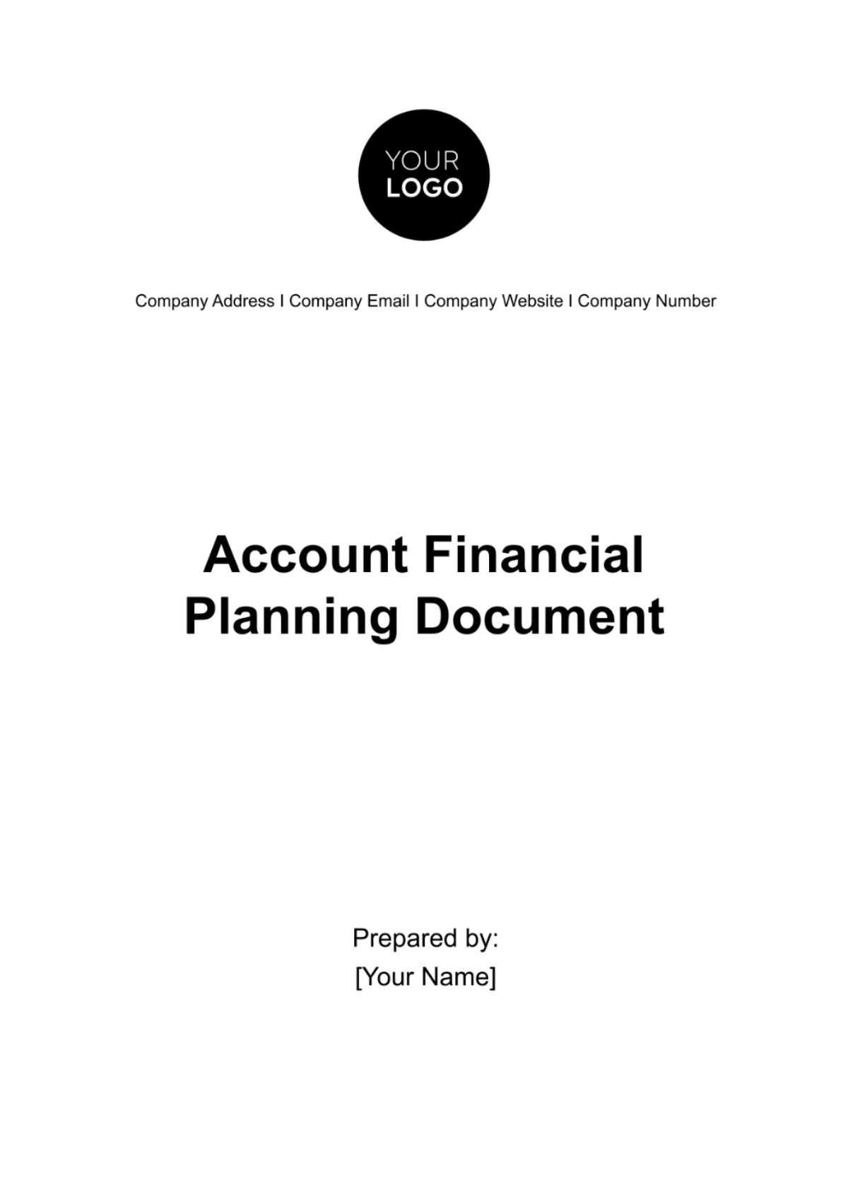 Account Financial Planning Document Template