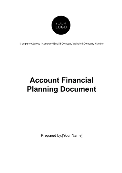 Free Account Financial Planning Document Template to Edit Online