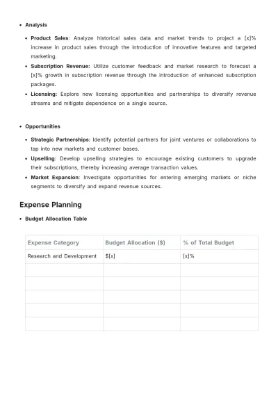 Free Account Financial Planning Document Template to Edit Online