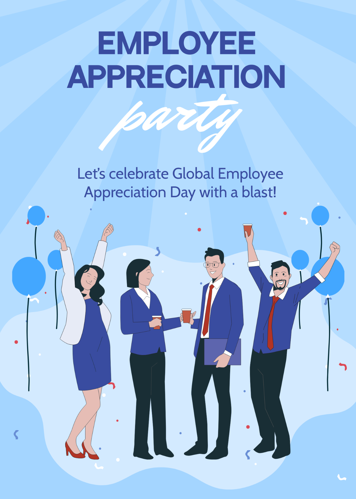  Global Employee Appreciation Day Invitation Card Template