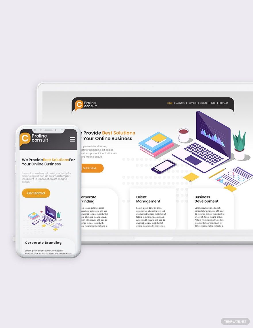 Business Consultant Bootstrap Landing Page Template