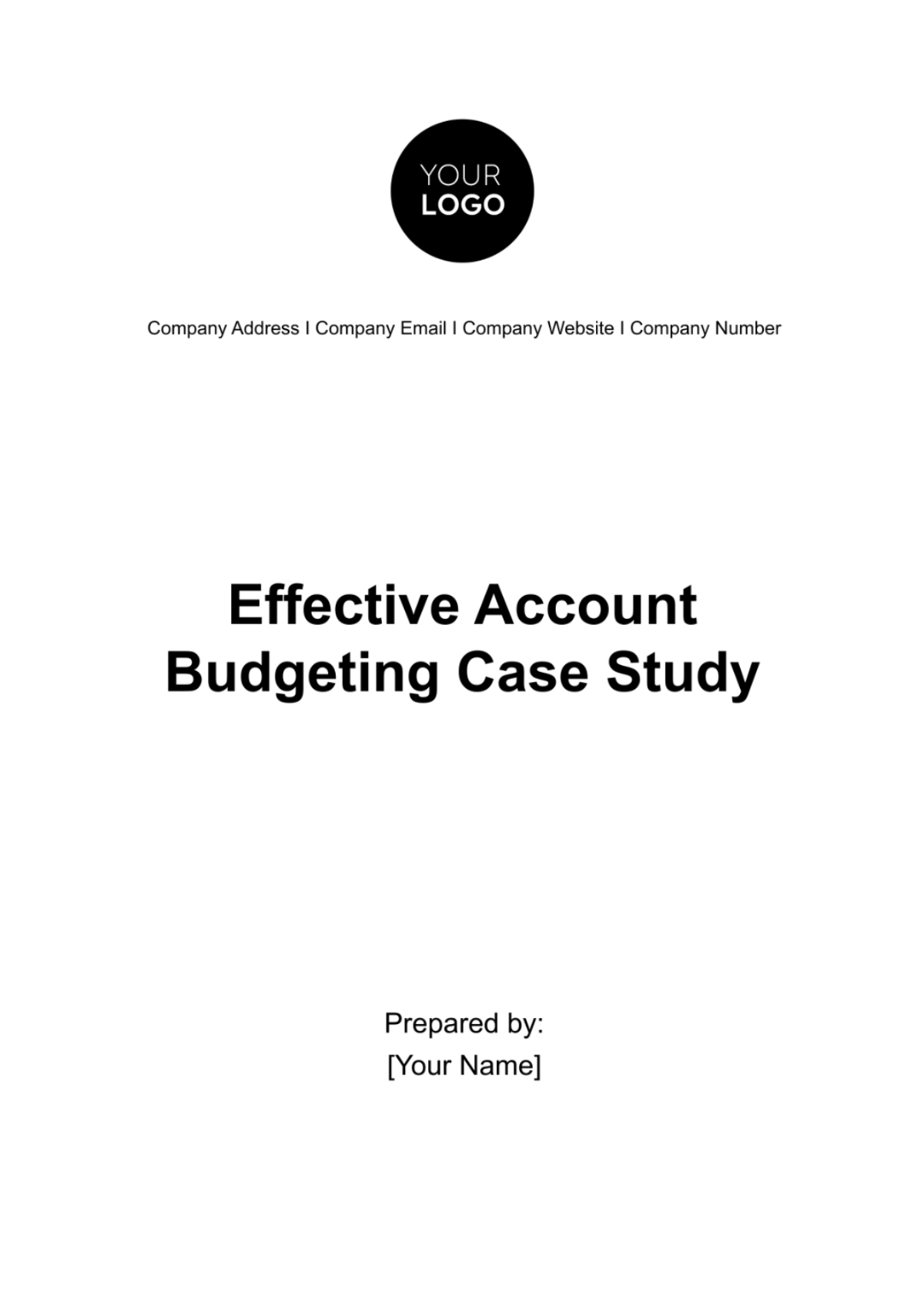 Effective Account Budgeting Case Study Template - Edit Online & Download