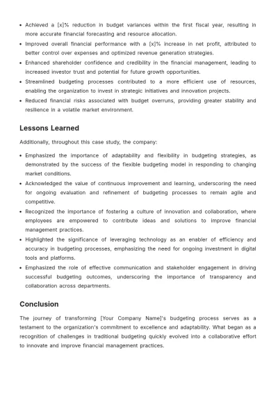 Free Effective Account Budgeting Case Study Template to Edit Online