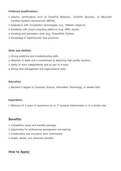 Free Job Posting Outline HR Template to Edit Online