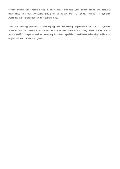 Free Job Posting Outline HR Template to Edit Online