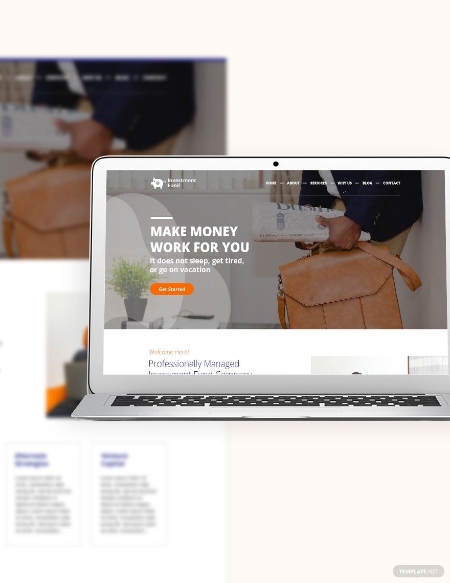 Investment Fund Bootstrap Landing Page Template