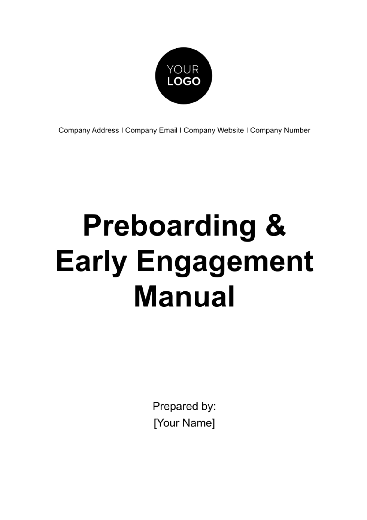 Free Preboarding & Early Engagement Manual HR Template