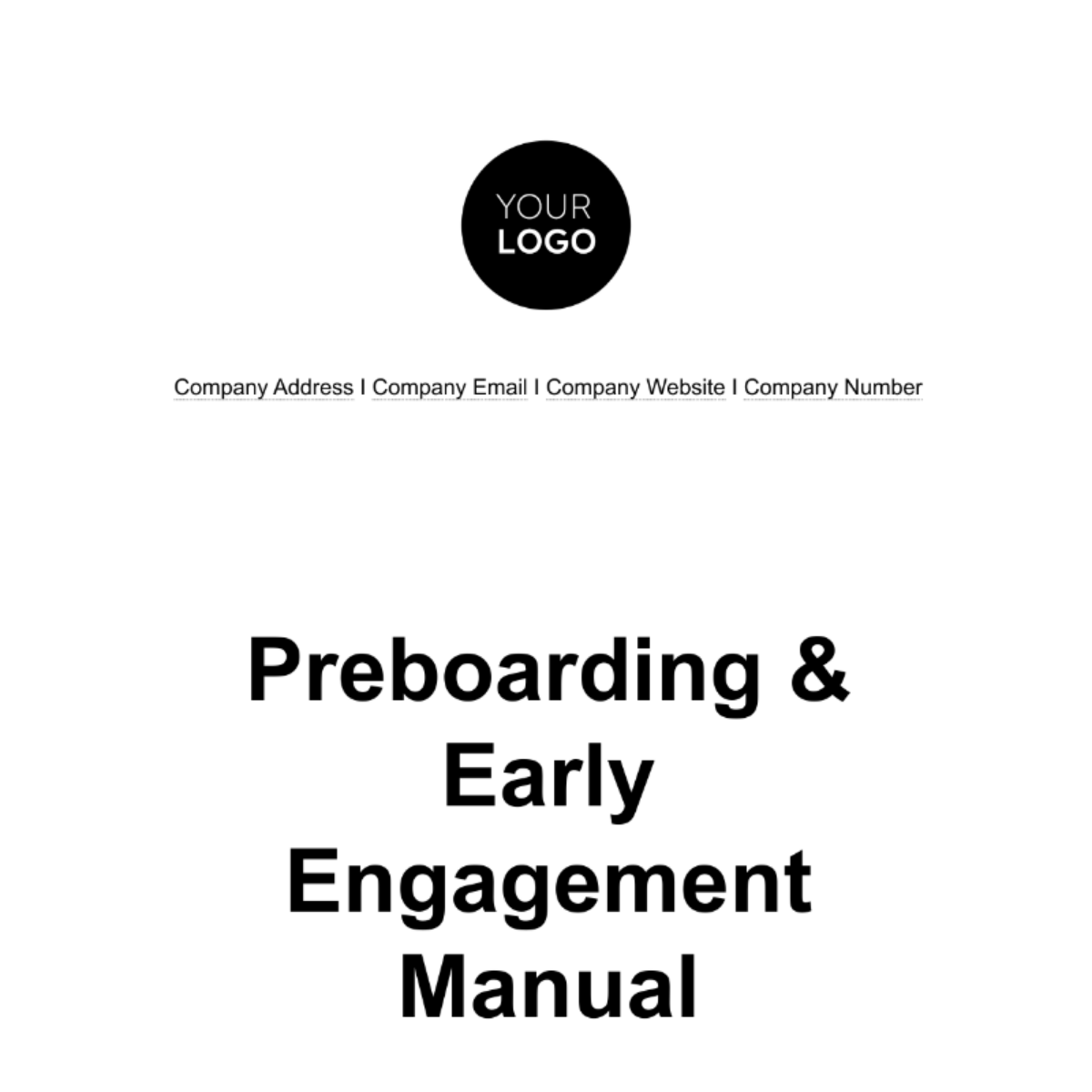 Preboarding & Early Engagement Manual HR Template - Edit Online & Download