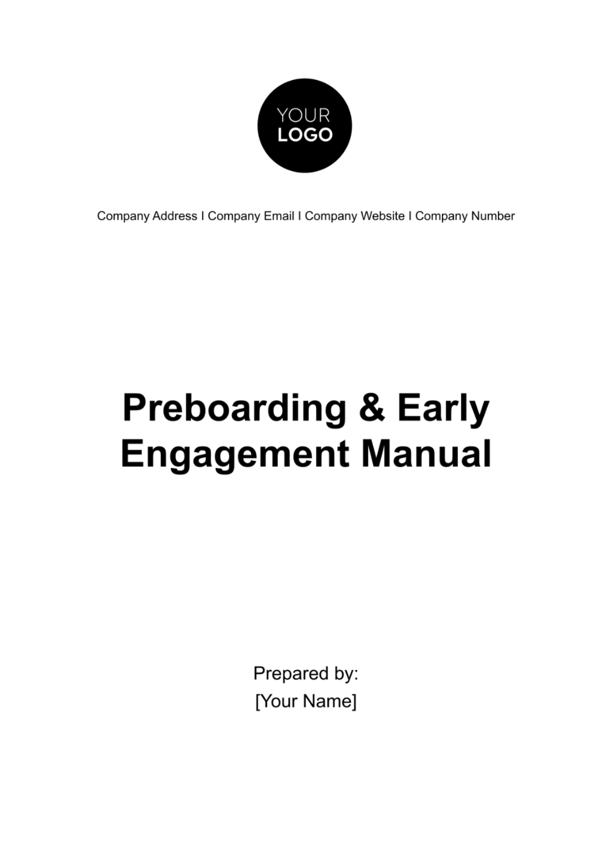 Preboarding & Early Engagement Manual HR Template - Edit Online & Download