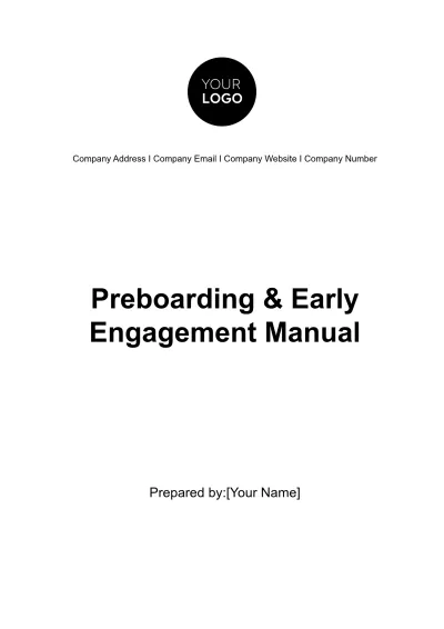 Free Preboarding & Early Engagement Manual HR Template to Edit Online