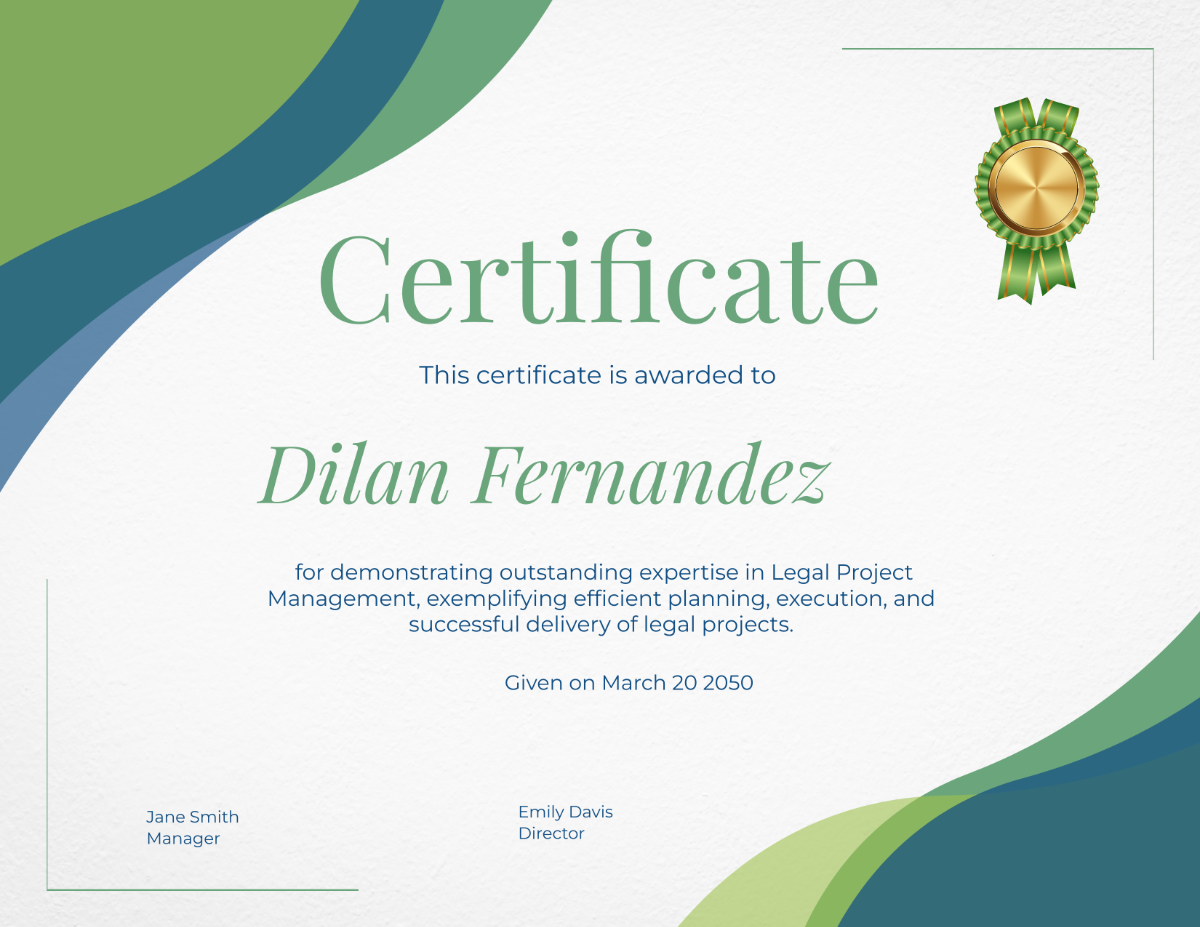 Legal Project Management Certificate