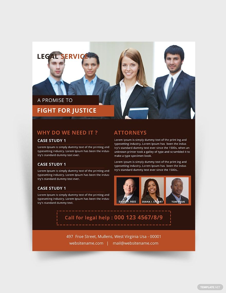 Simple Legal Services Flyer Template