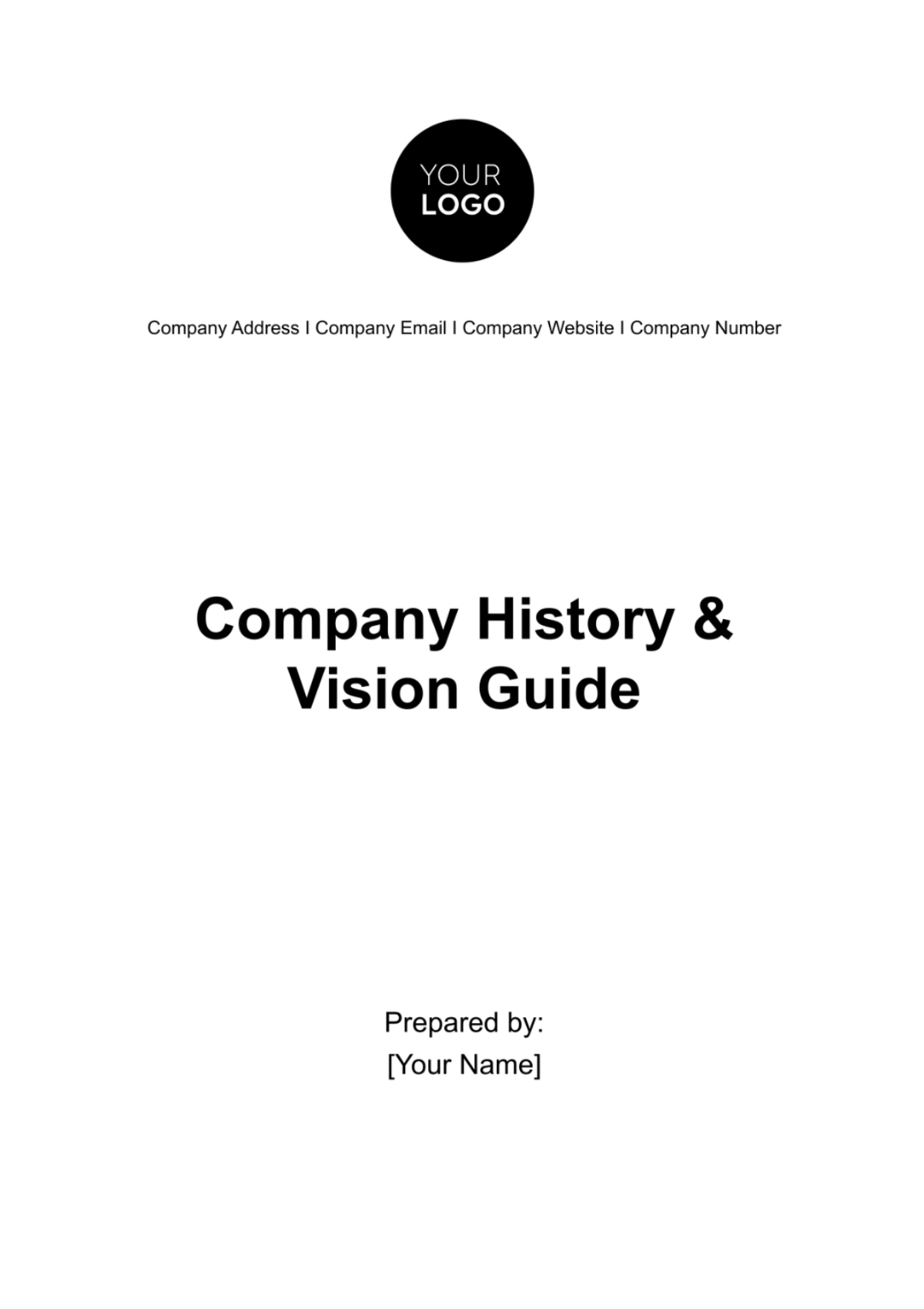 Company History & Vision Guide HR Template - Edit Online & Download