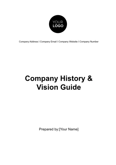Free Company History & Vision Guide HR Template to Edit Online