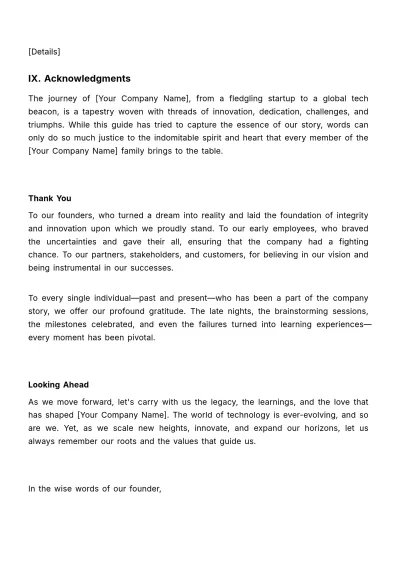 Free Company History & Vision Guide HR Template to Edit Online