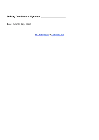 Free Training Enrollment Slip HR Template to Edit Online