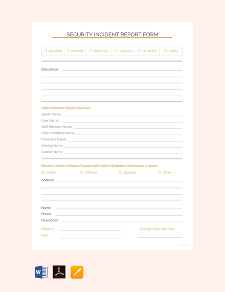 50+ Incident Report Templates - PDF, Docs, Apple Pages