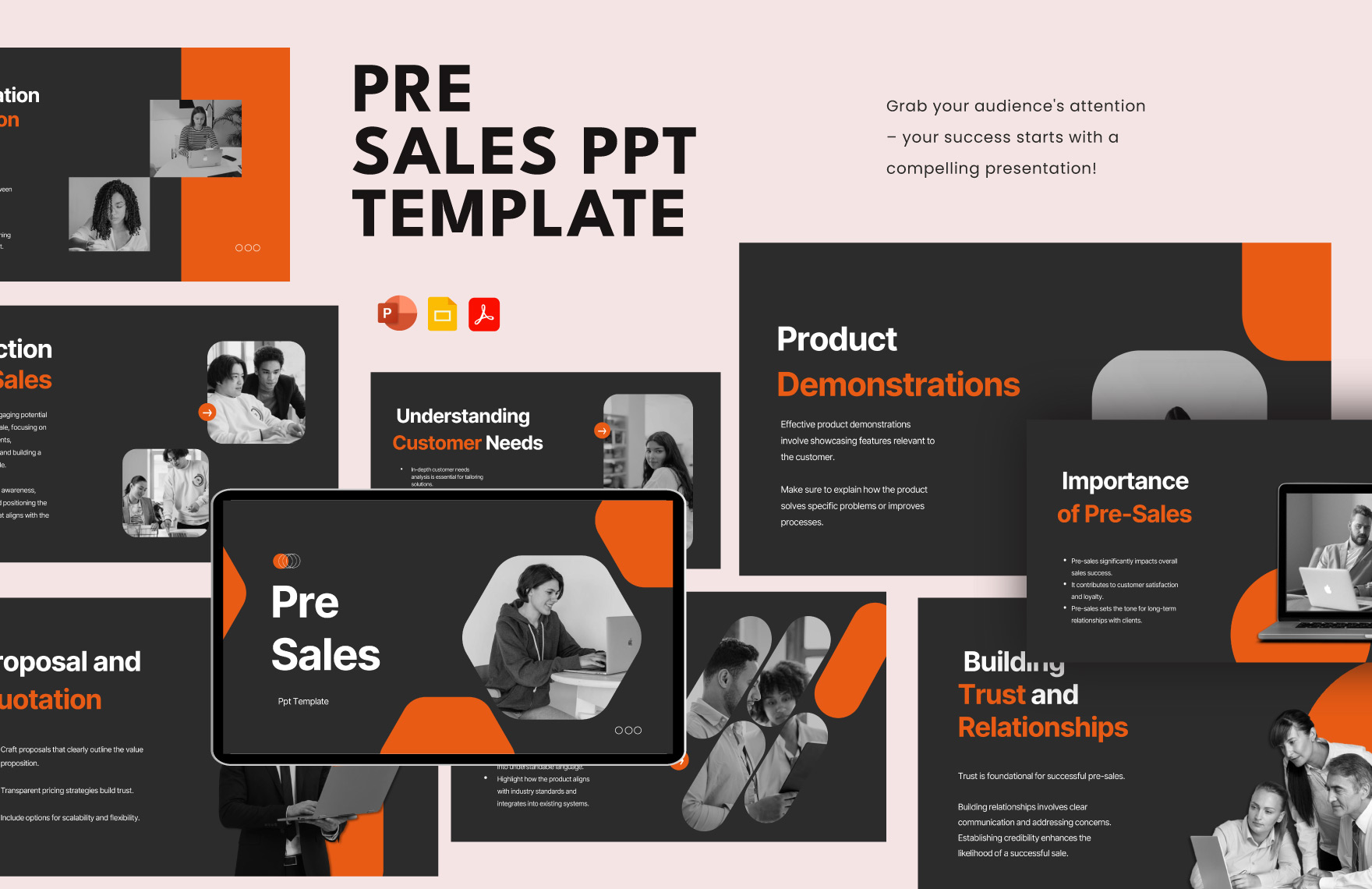 Free Pre Sales PPT Template in PDF, PowerPoint, Google Slides