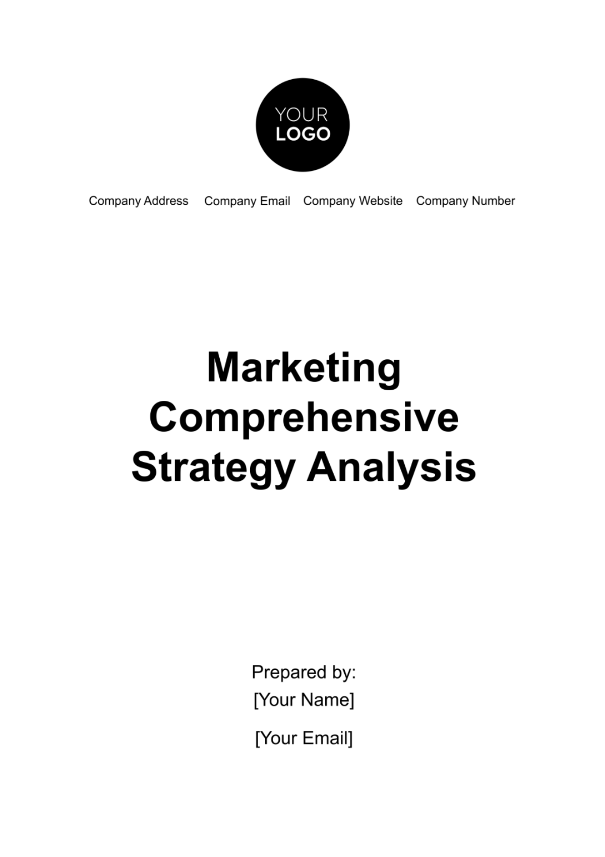 Marketing Comprehensive Strategy Analysis Template - Edit Online & Download