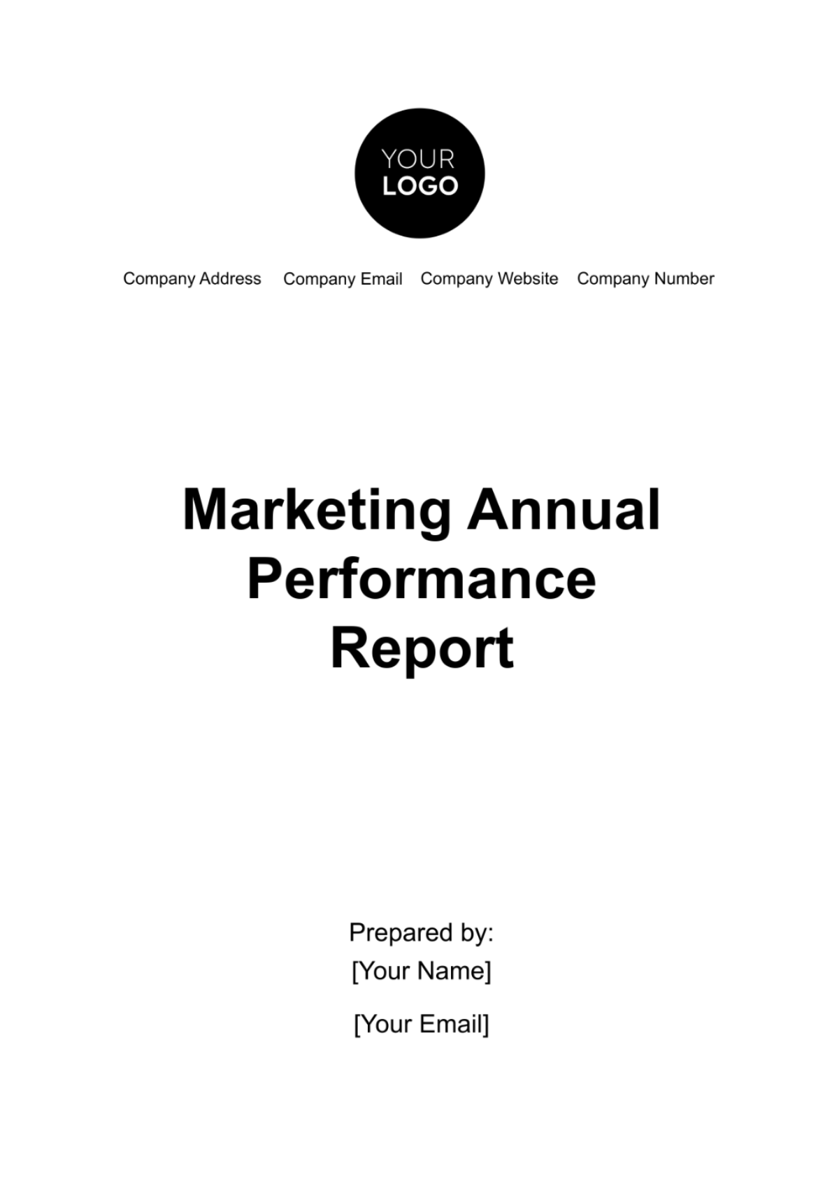 Marketing Annual Performance Report Template - Edit Online & Download