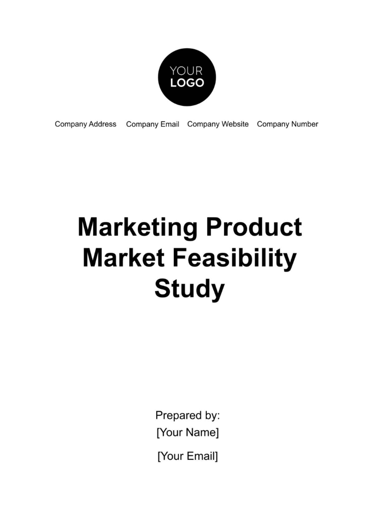 Marketing Product Market Feasibility Study Template - Edit Online & Download