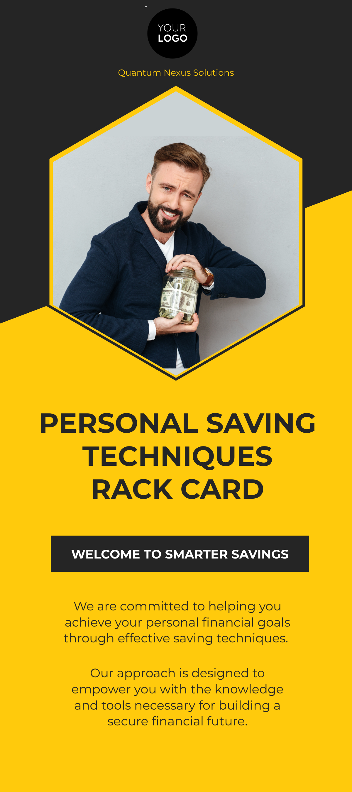Personal Saving Techniques Rack Card