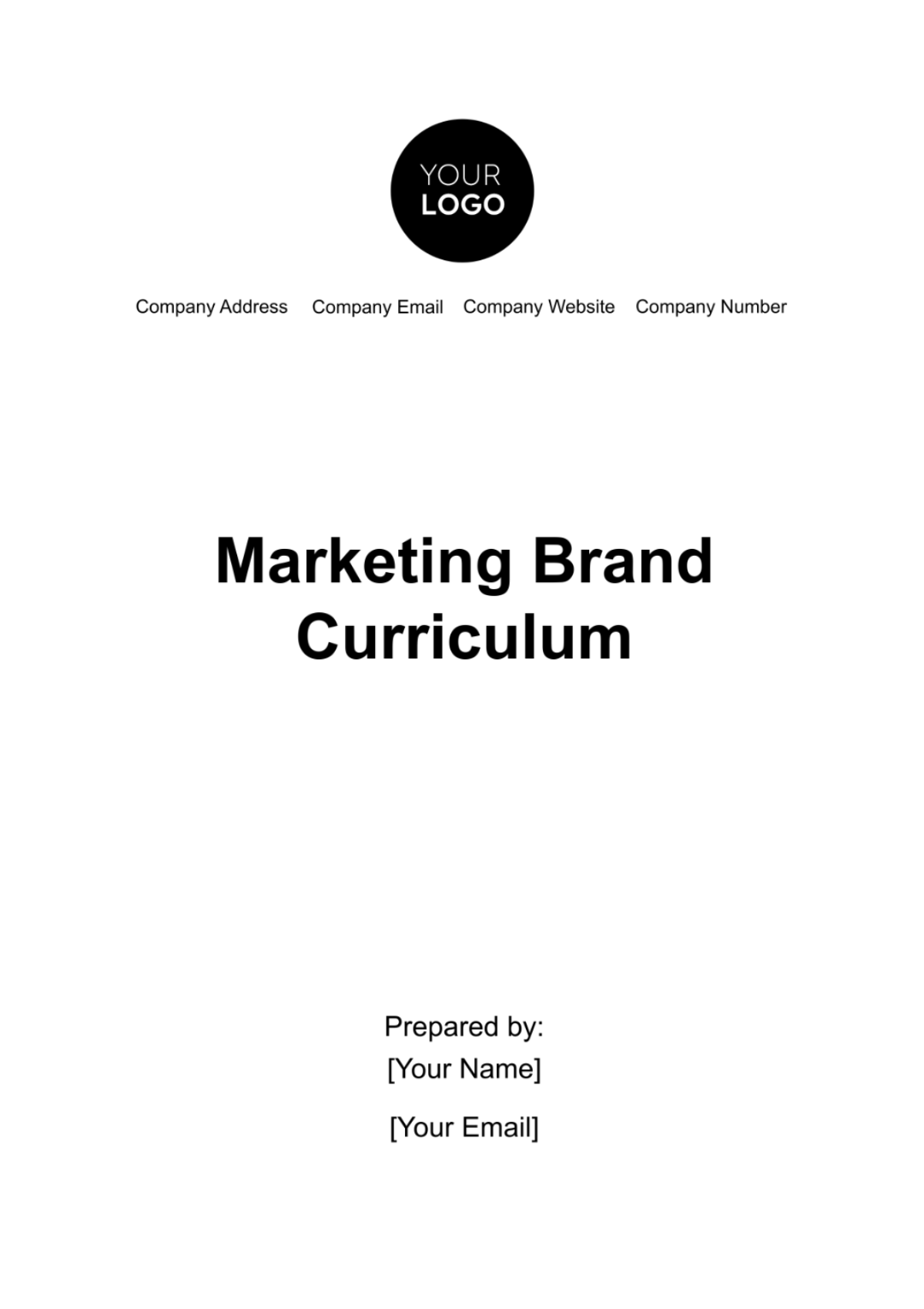 Marketing Brand Curriculum Template - Edit Online & Download