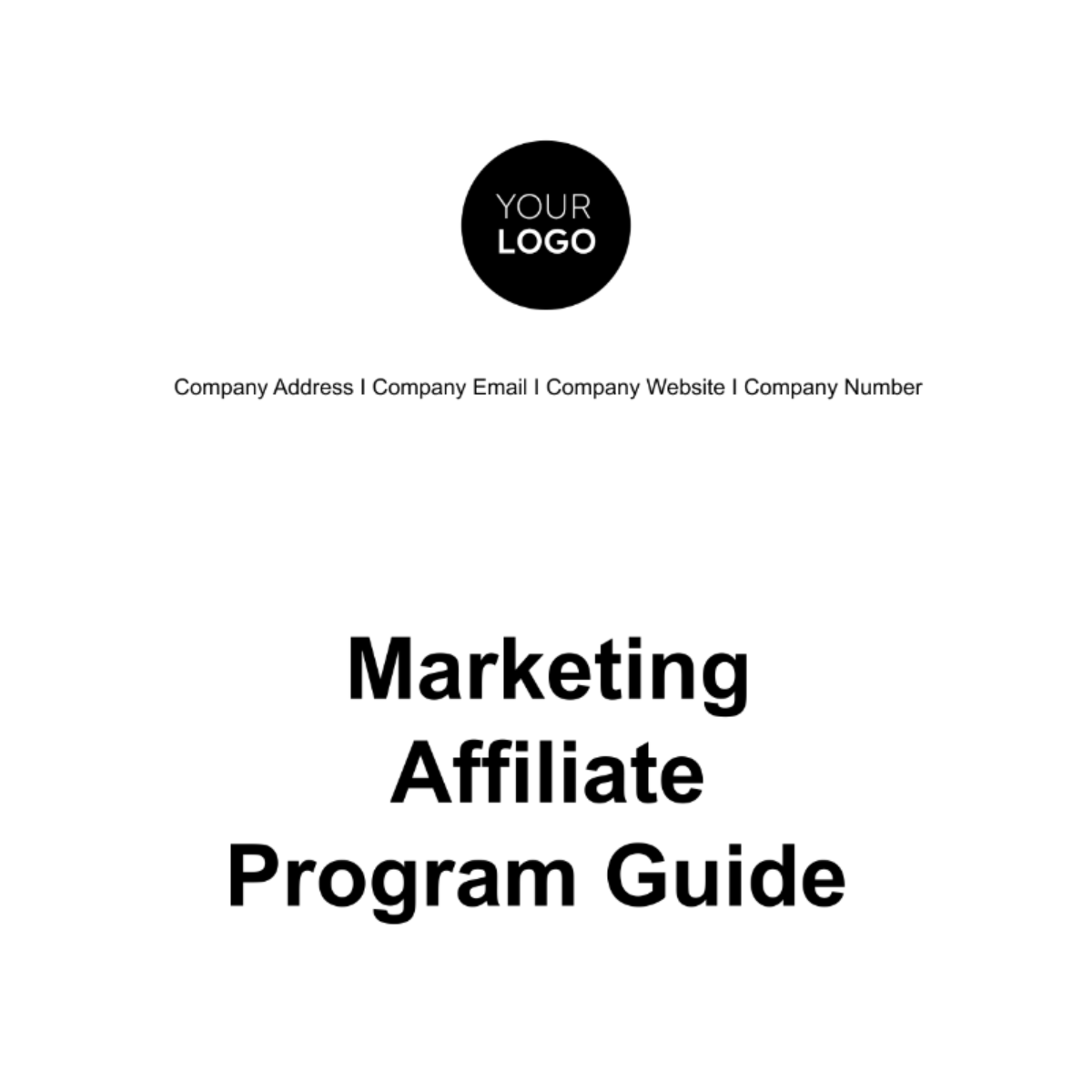 Marketing Affiliate Program Guide Template