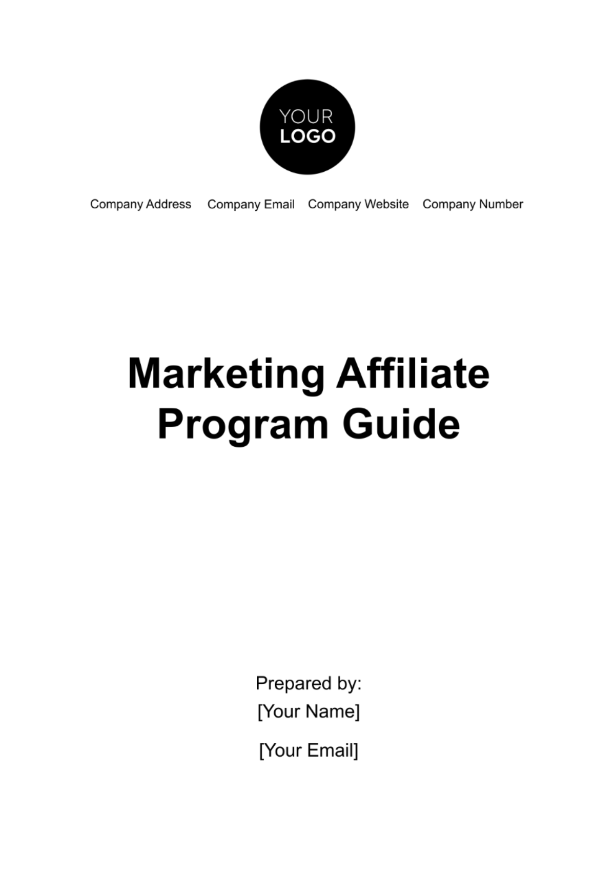 Marketing Affiliate Program Guide Template - Edit Online & Download