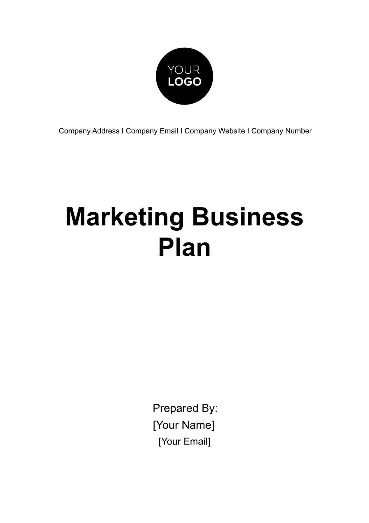 Free Marketing Business Plan Template