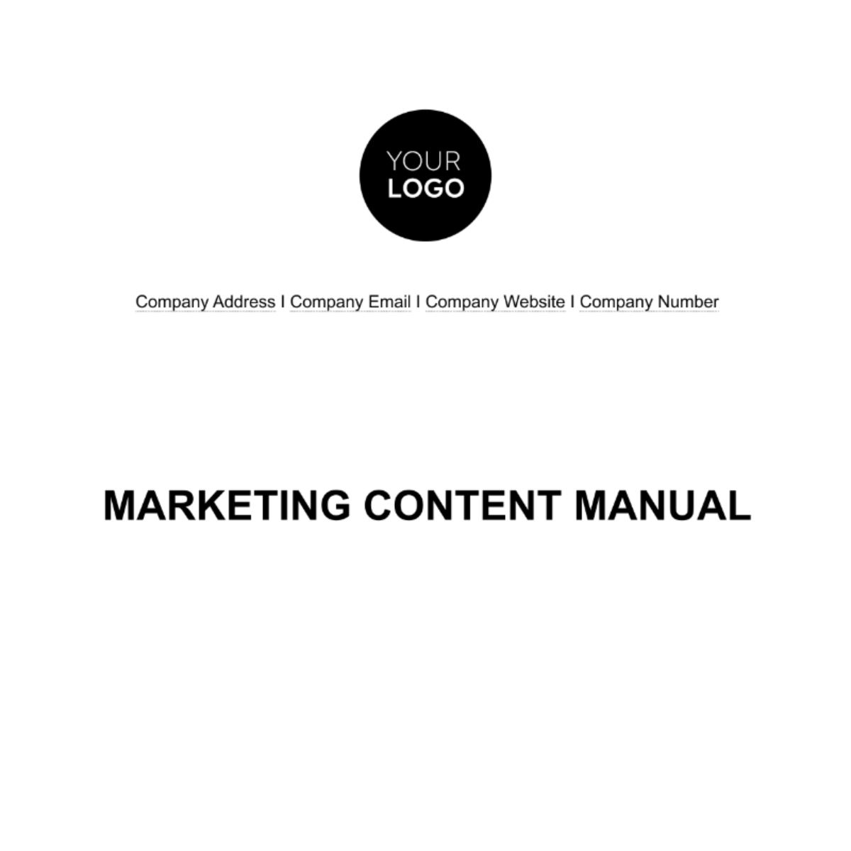 Marketing Content Manual Template