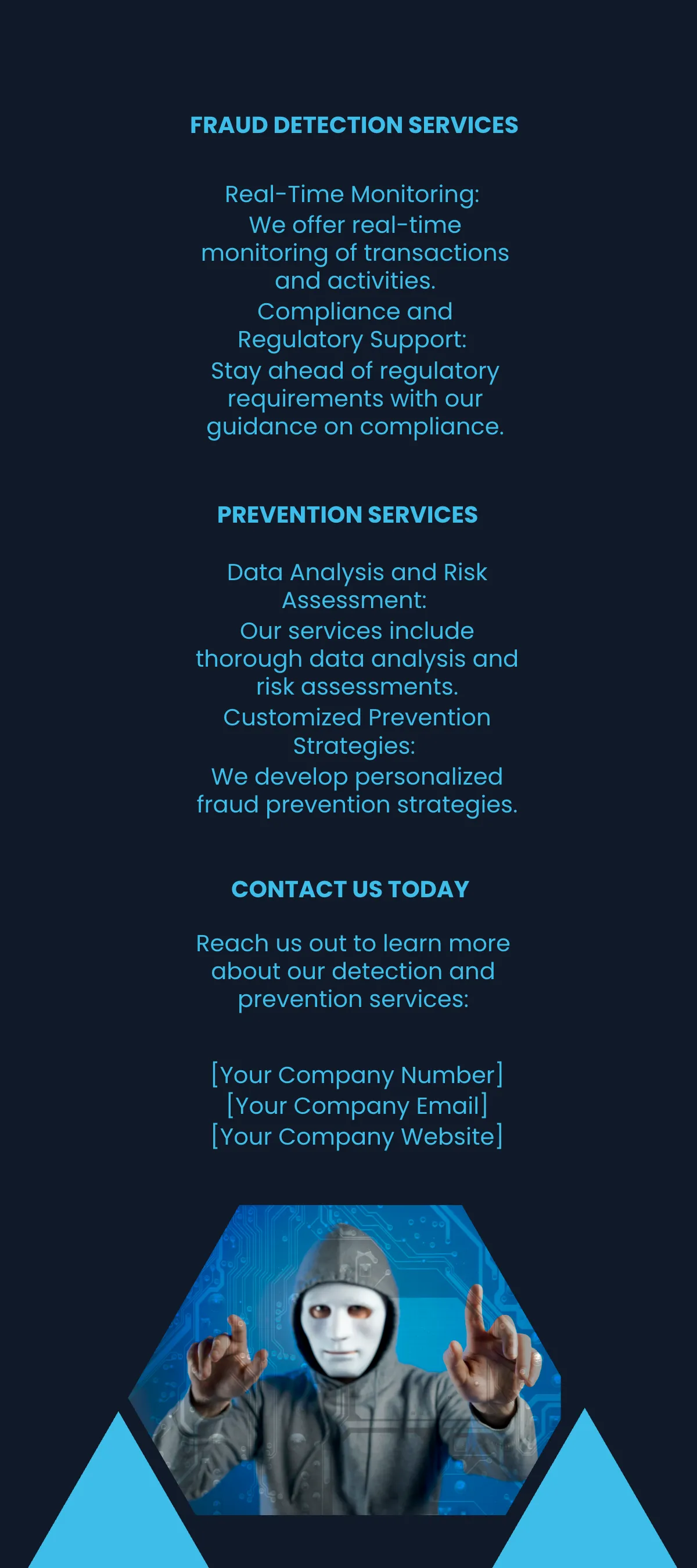 Free Fraud Detection and Prevention Rack Card Template to Edit Online
