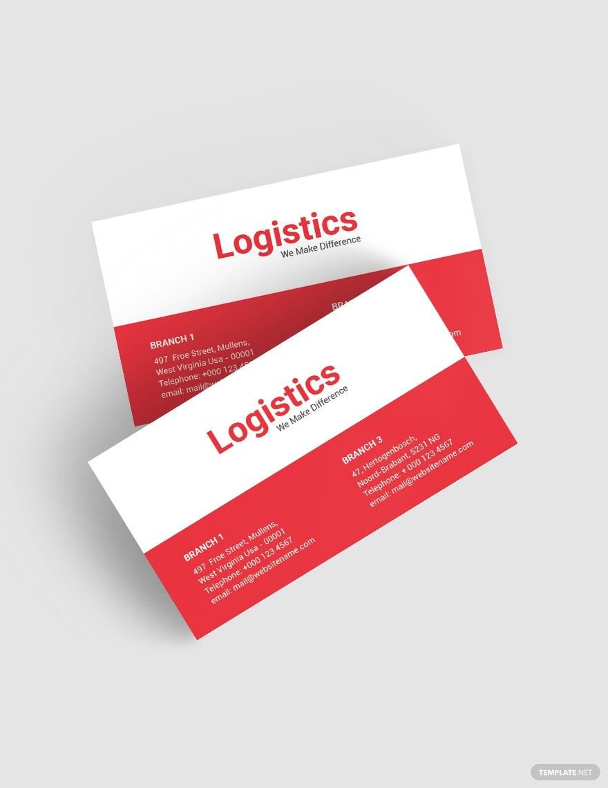Logistics Services Business Card Template