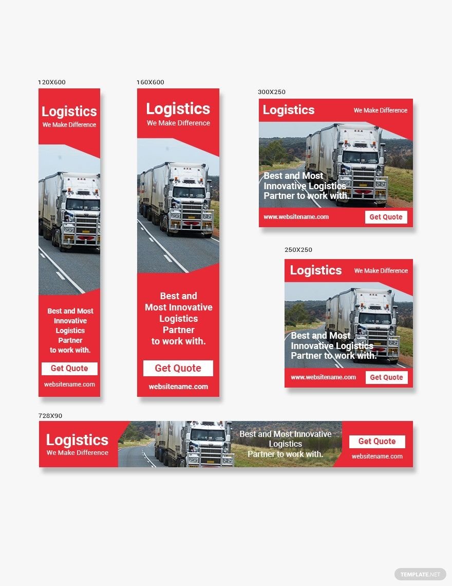 Logistics Services Banner Ads Template
