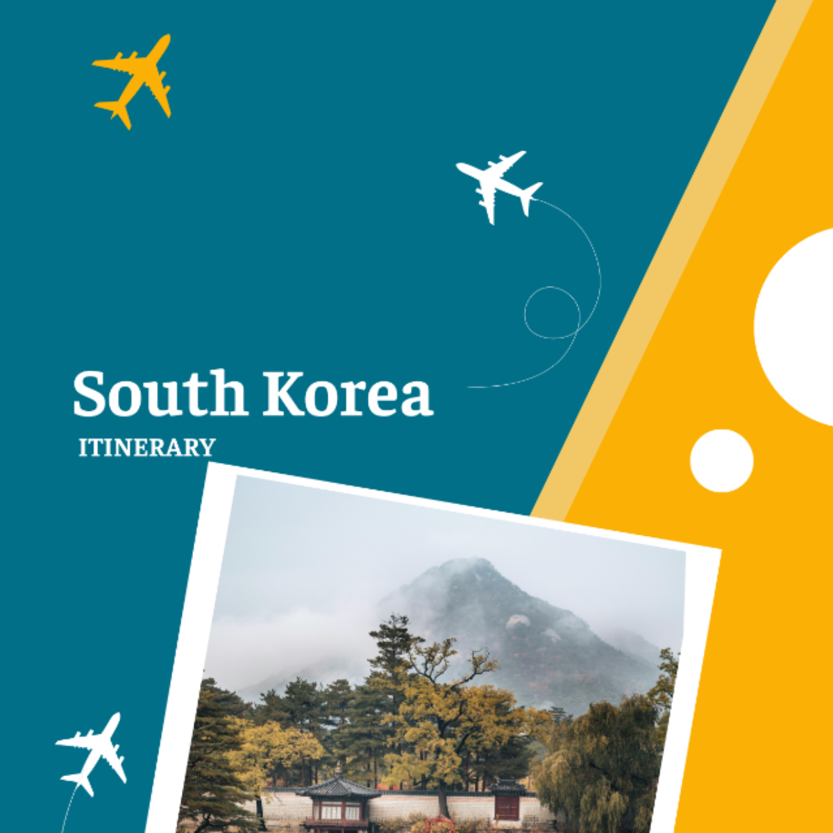 Free South Korea Travel Itinerary Template