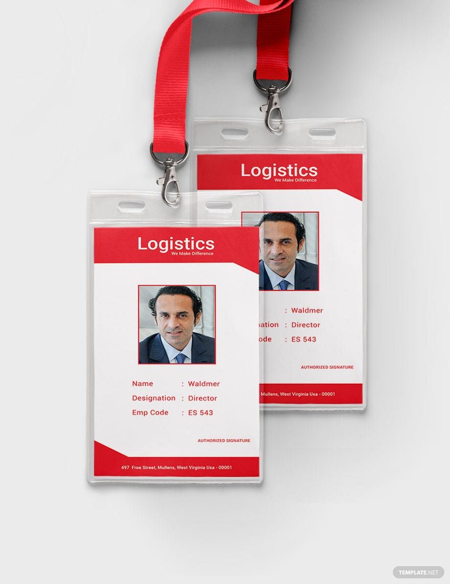 Free Logistics Services ID Card Template