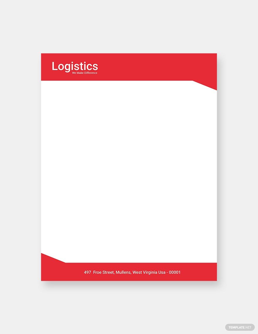 Logistics Services Letterhead Template