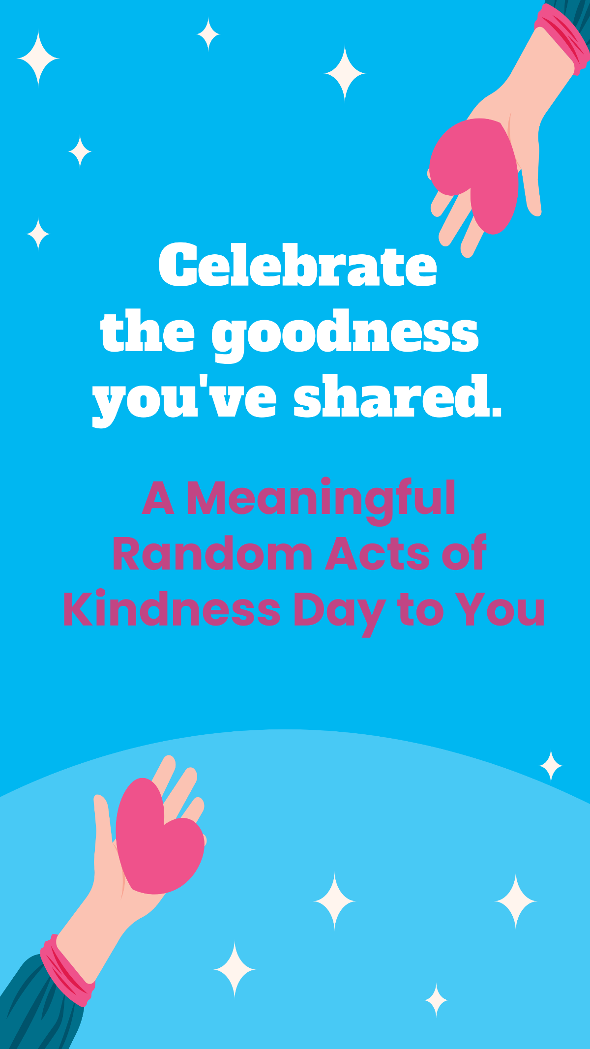 Free  Random Acts of Kindness Day Greeting Card Template